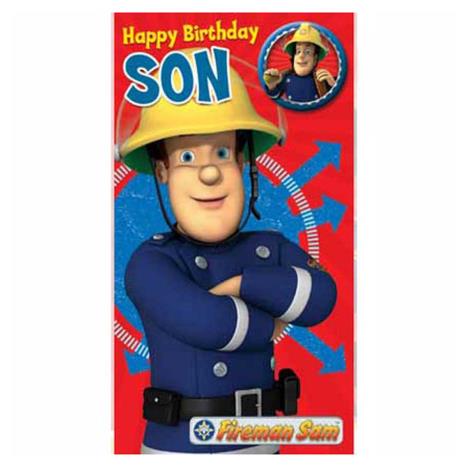 Son Fireman Sam Birthday Card with Badge £2.39